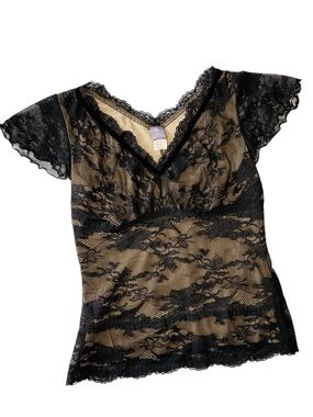 VINTAGE HANKY PANKY Lace Top